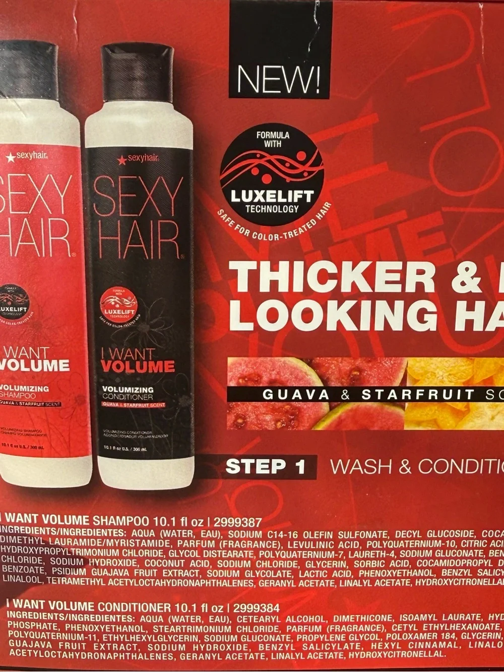NEW SET of (3) THREE - SexyHair - Volumizing - Shampoo, Conditioner & Mousse